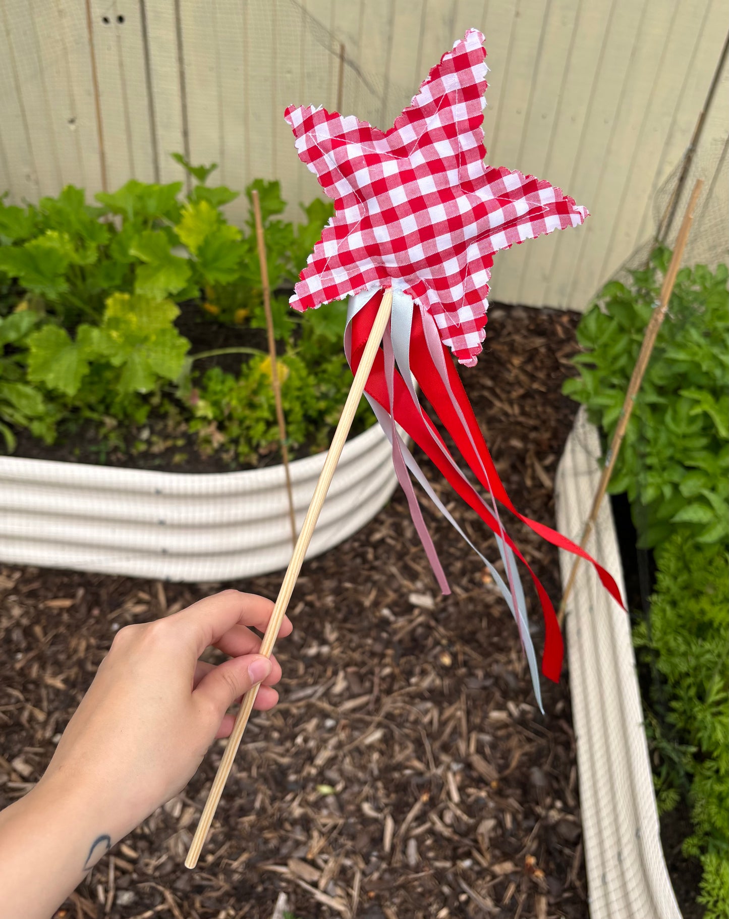 Fabric Star & Ribbon Wand