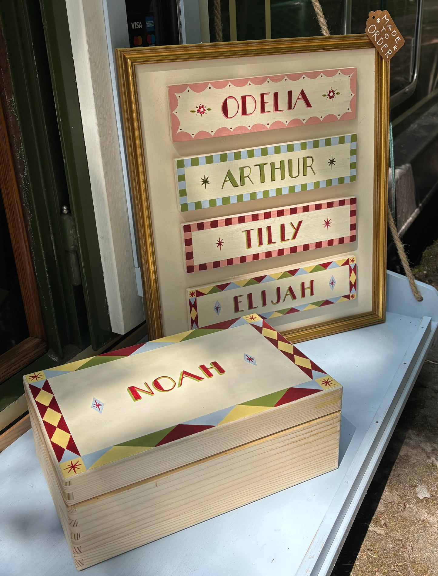 Hand Painted Personalised Wooden Keepsake Boxes