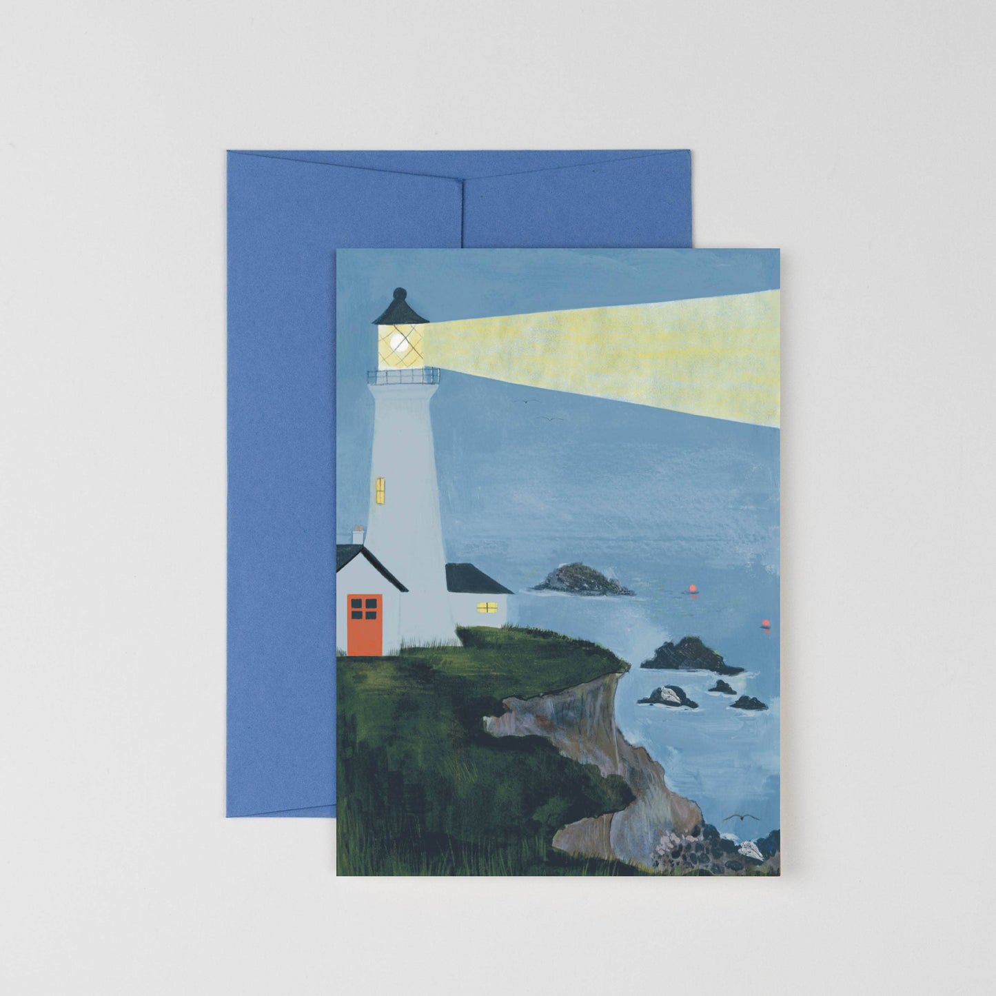 Lighthouse Card | Seascape Landscape Card | Cosy