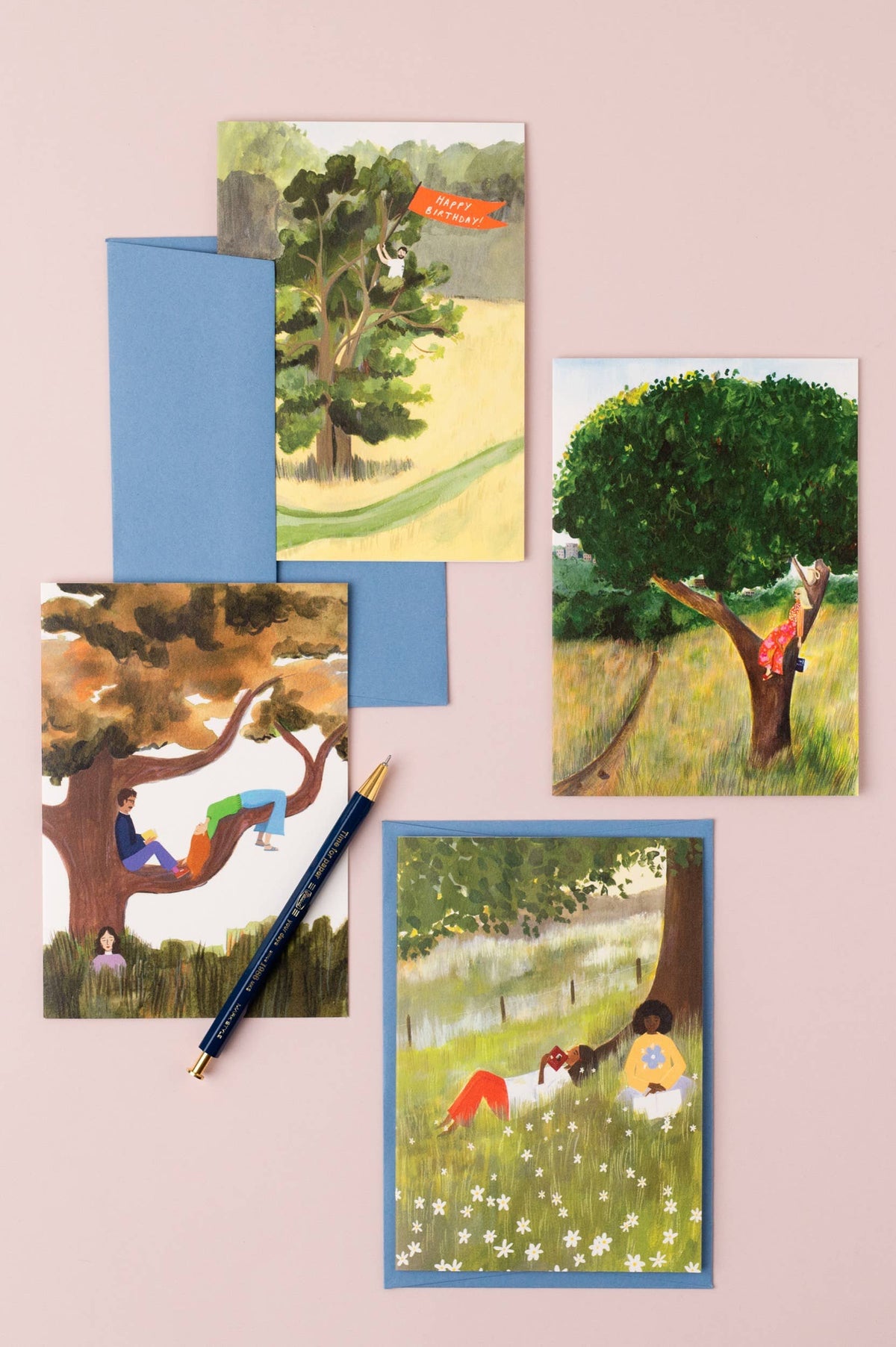 Birthday Flag Card | Tree Lovers | Climbing | Happy Birthday