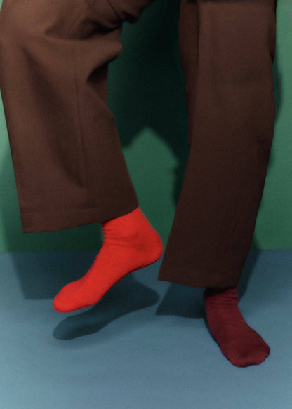 Postbox Red Merino Socks
