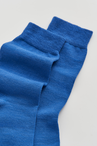 Strong Blue Merino Socks