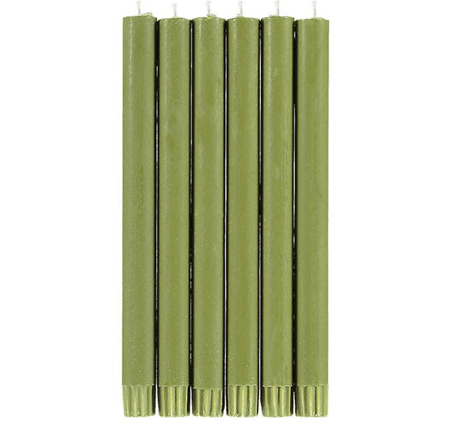 Olive Green Eco Dinner Candlestick