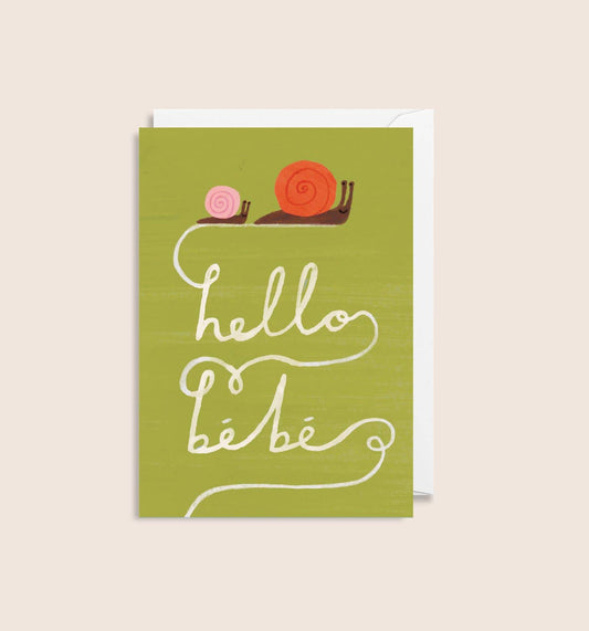 Mini New Baby Card | Hello Bebe Snail