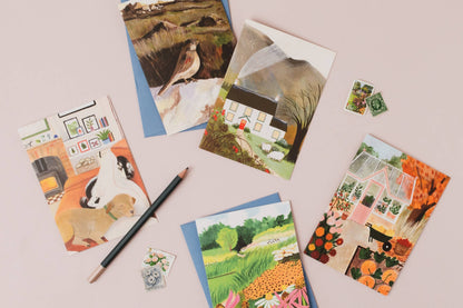 Mountain Cottage Card | Landscape Card | Highlands | Farm