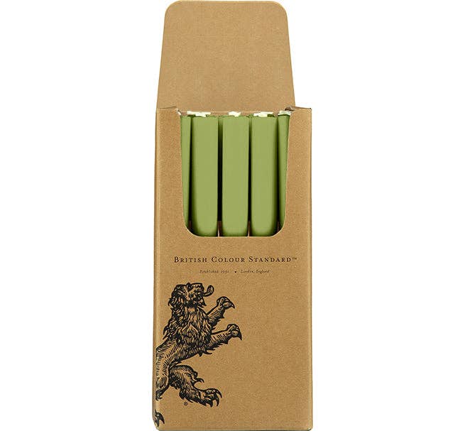 Olive Green Eco Dinner Candlestick