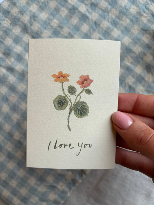 I Love You mini card
