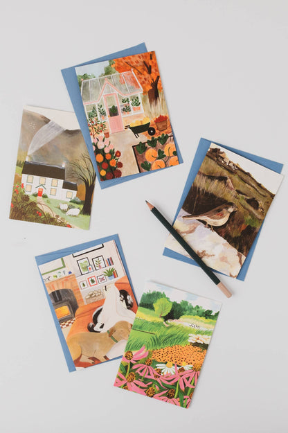 Mountain Cottage Card | Landscape Card | Highlands | Farm