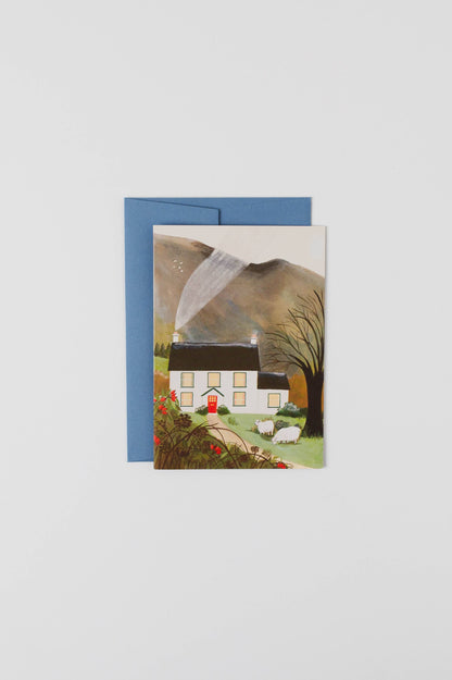 Mountain Cottage Card | Landscape Card | Highlands | Farm