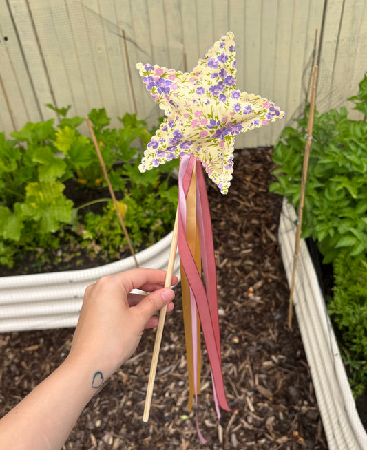 Fabric Star & Ribbon Wand