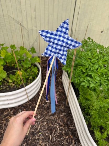 Fabric Star & Ribbon Wand