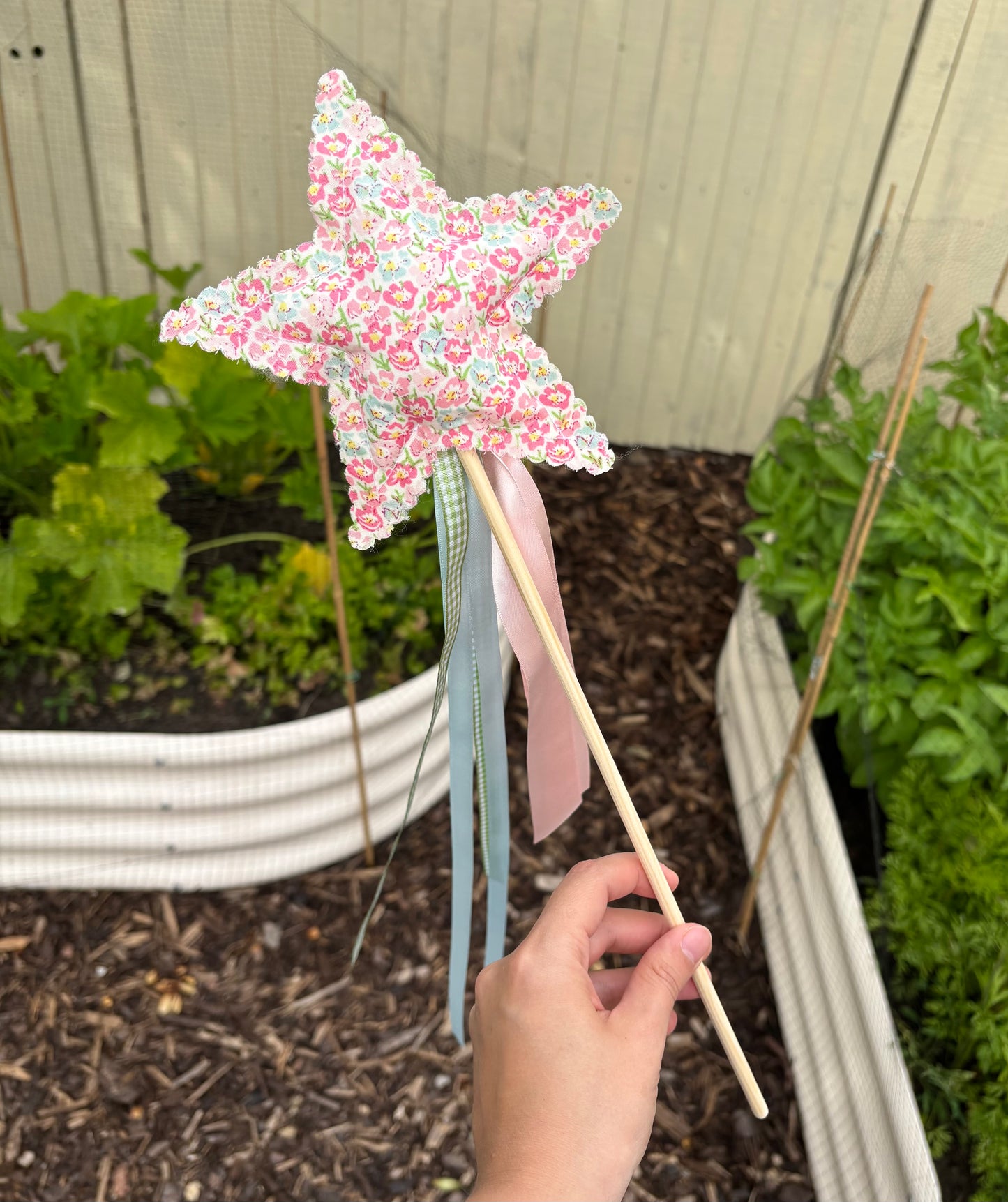 Fabric Star & Ribbon Wand
