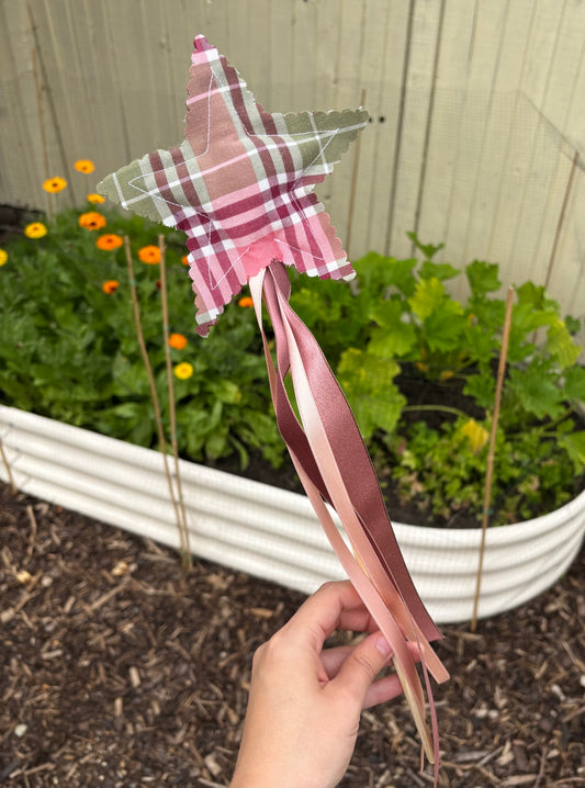 Fabric Star & Ribbon Wand