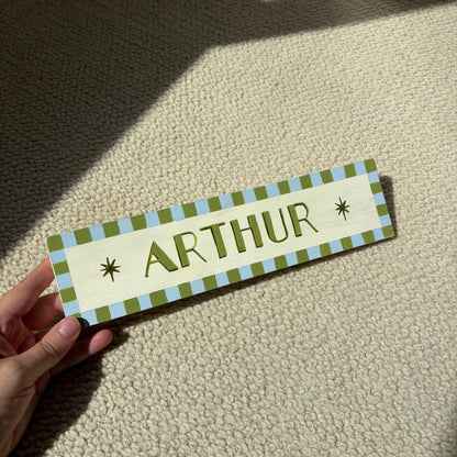Hand Painted Personalised Wooden Name Plates