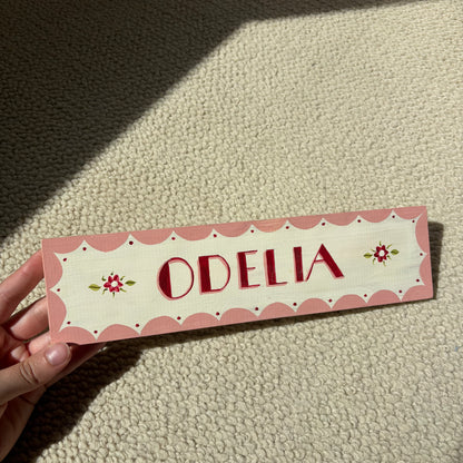 Hand Painted Personalised Wooden Name Plates