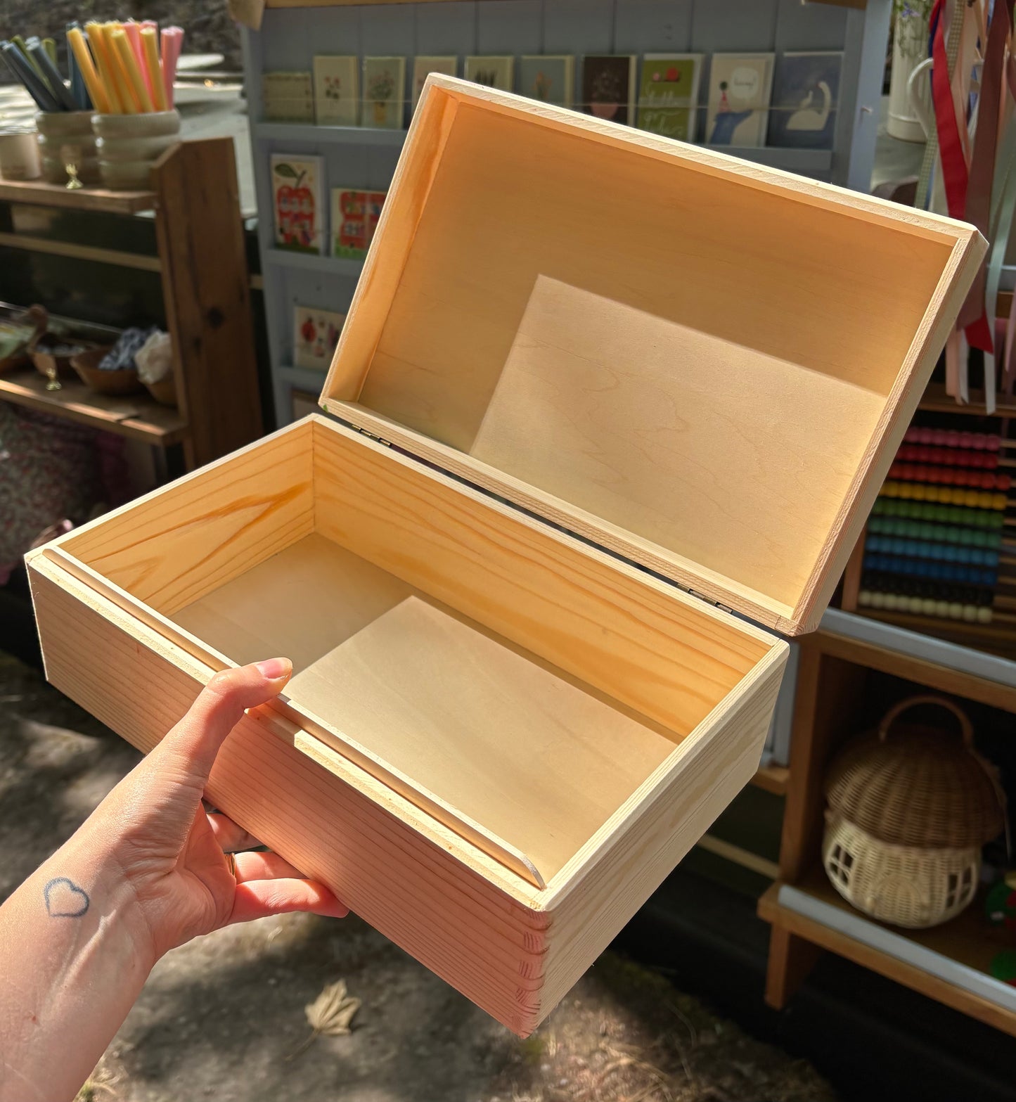 Hand Painted Personalised Wooden Keepsake Boxes