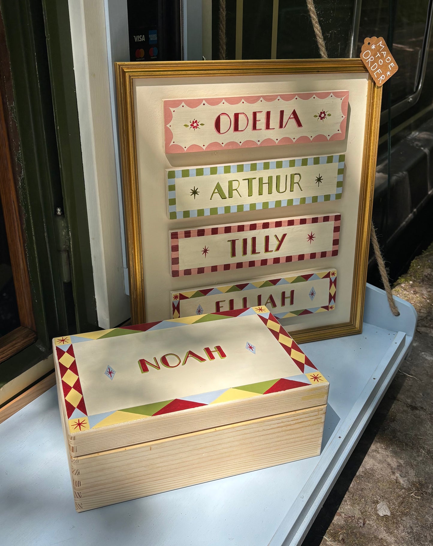 Hand Painted Personalised Wooden Keepsake Boxes