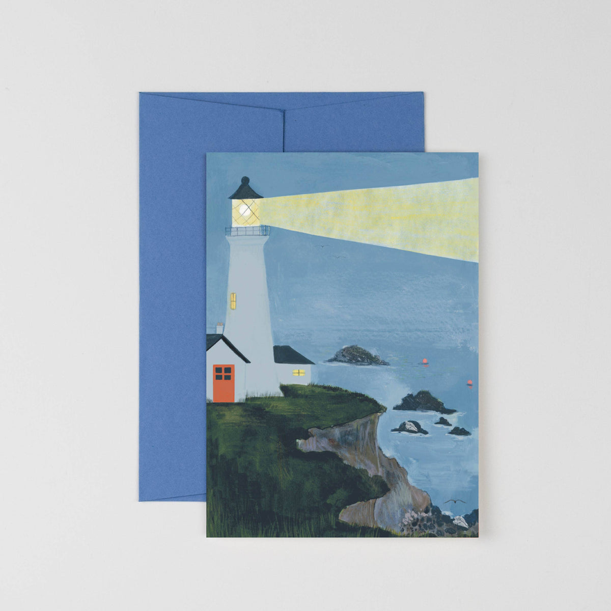 Lighthouse Card | Seascape Landscape Card | Cosy