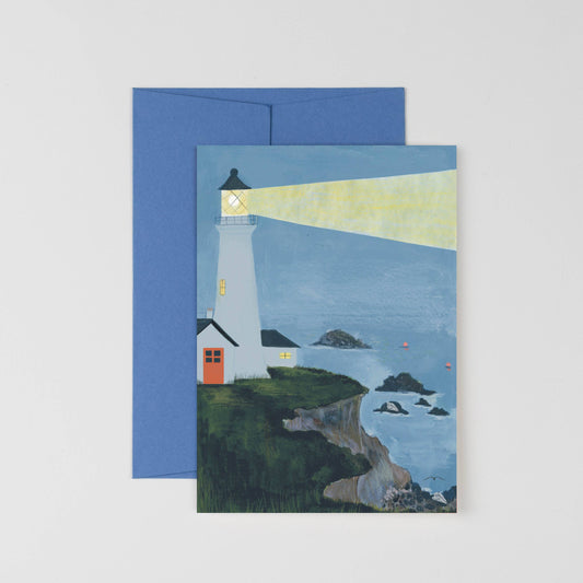Lighthouse Card | Seascape Landscape Card | Cosy