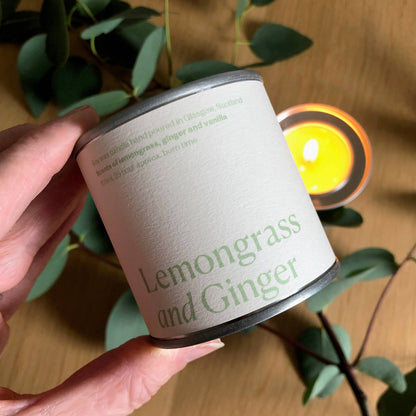 Lemongrass and Ginger Soy Wax Candle Tin