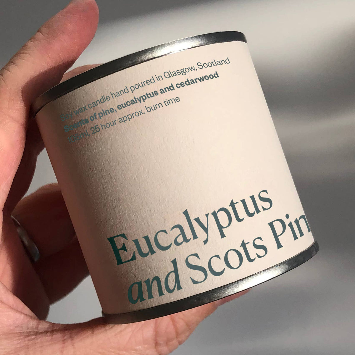Eucalyptus and Scots Pine Soy Wax Candle Tin